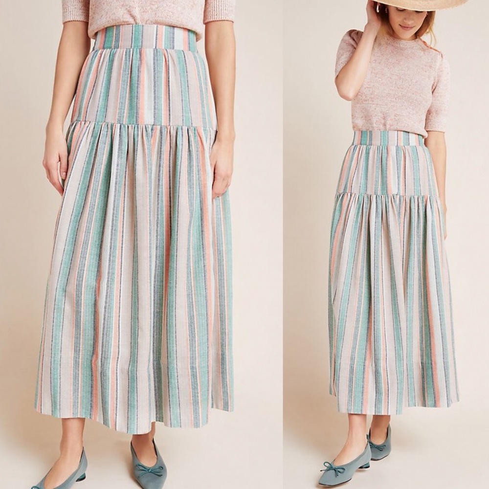 The Odells Virginia Striped Maxi Skirt